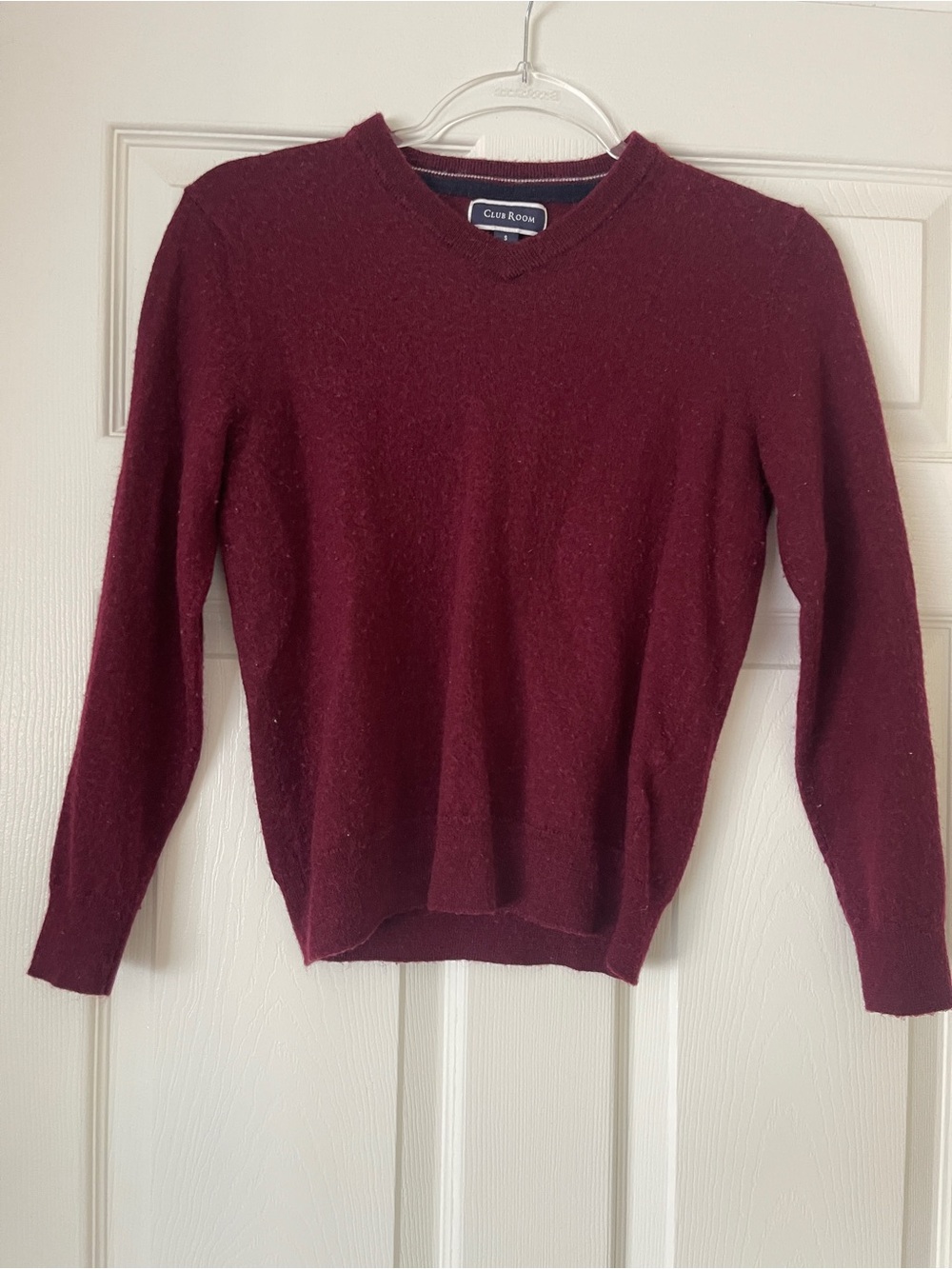 Club Room Men's Wine V-Neck Sweater